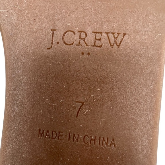 J. Crew Brown Leopard Print Calf Hair Slide Sandals Size 7 Women's - Picture 3 of 9